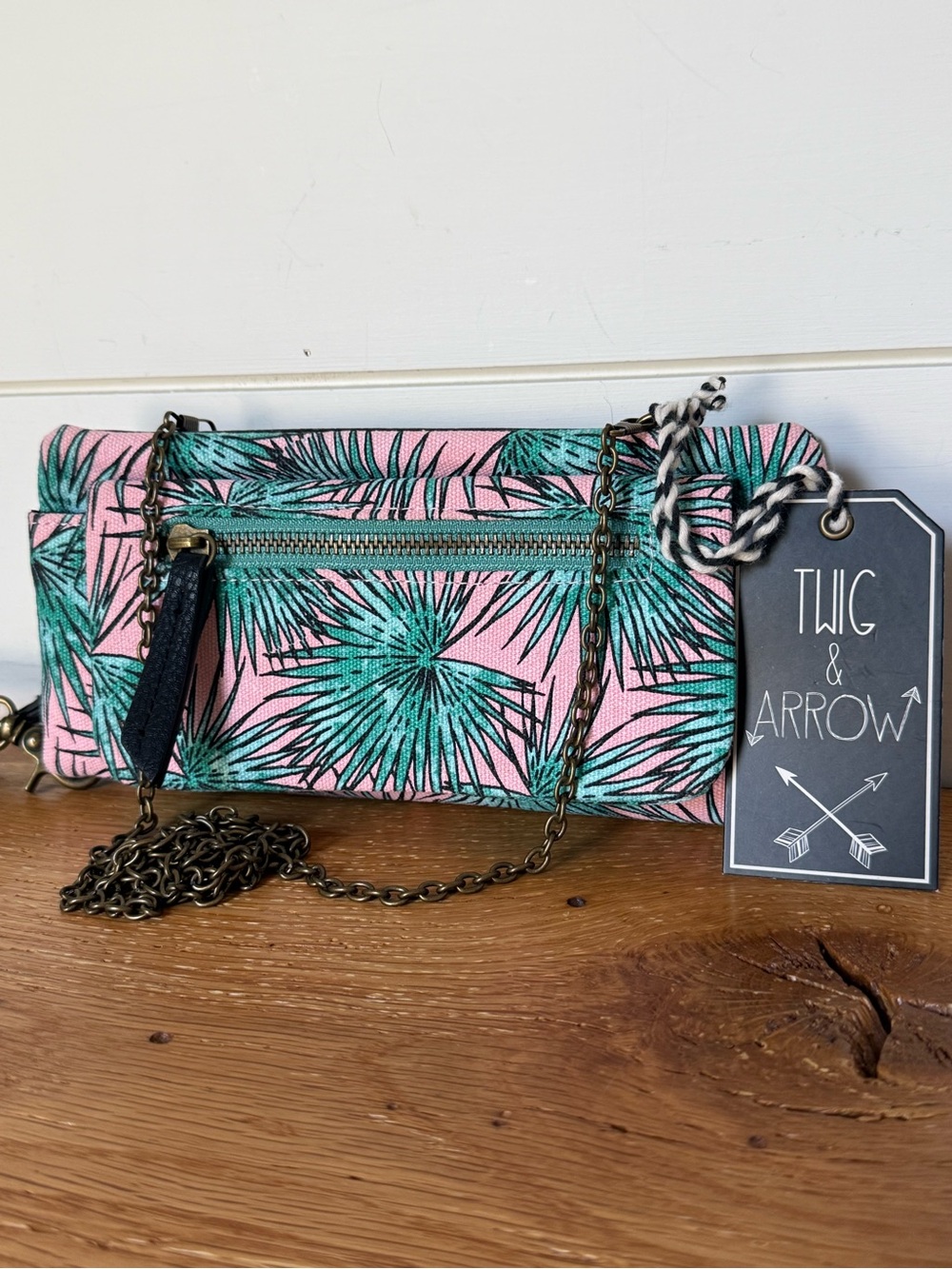 Brand New With Tags Twig & Arrow Wristlet/Wallet/Crossbody Chain Strap